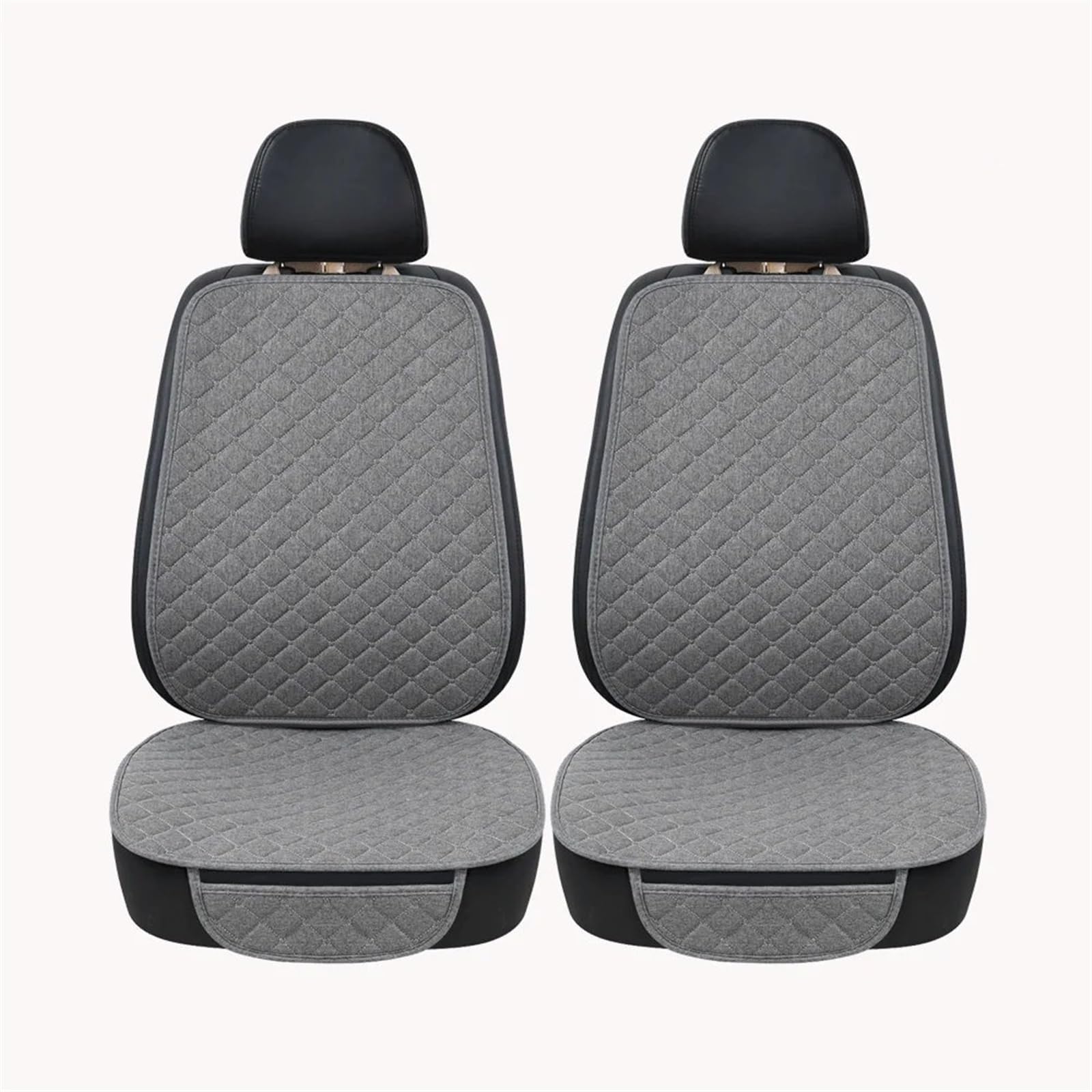 CVZXSDWLL Universal Auto Sitz Abdeckung Schutz Vorne Hinten Zurück Kissen Schützen Pad Matte Rückenlehne Für Auto Innen Auto Sitzbezüge Schutz Auto Zubehör Schonbezug Autositz(Gray,2pc Front) von CVZXSDWLL