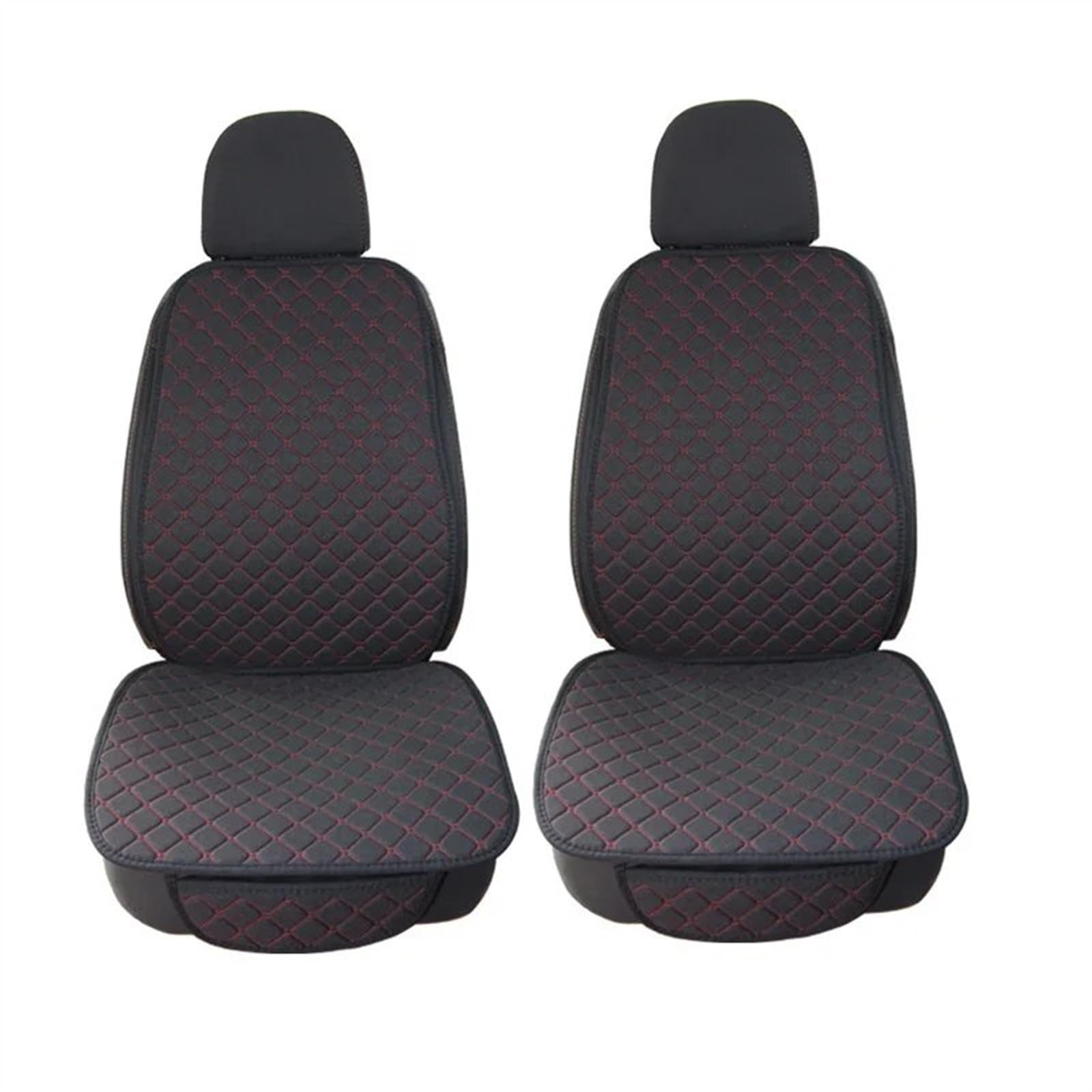 CVZXSDWLL Universal Auto Sitz Abdeckung Schutz Vorne Hinten Zurück Kissen Schützen Pad Matte Rückenlehne Für Auto Innen Auto Sitzbezüge Schutz Auto Zubehör Schonbezug Autositz(Red,2pc Front) von CVZXSDWLL