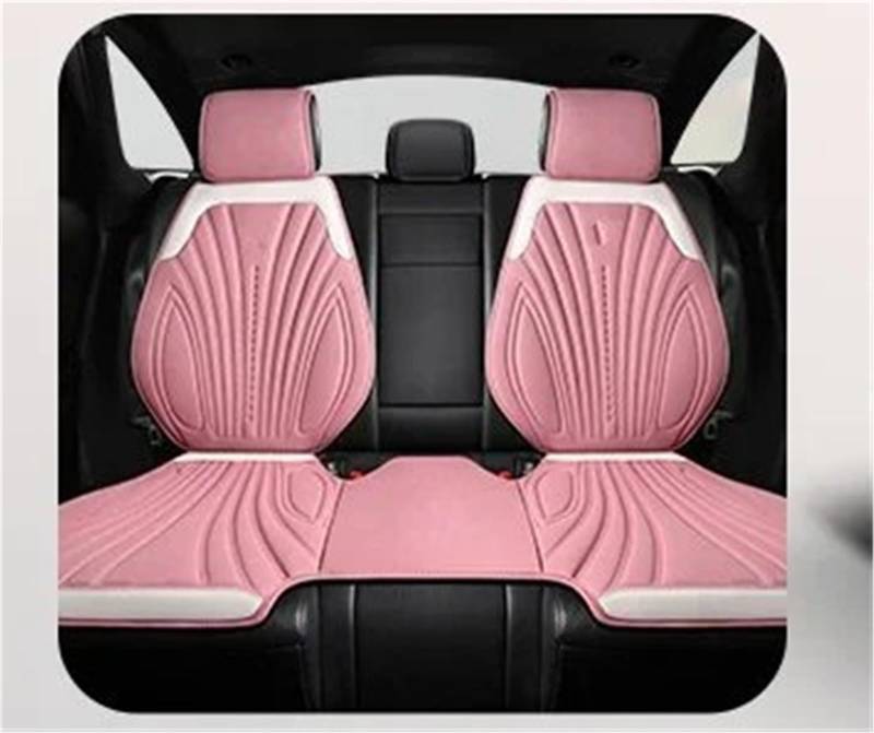 CVZXSDWLL Universal Auto Sitz Abdeckung Vier Saison Auto Atmungsaktive Pad Sitzbezüge Auto Sitze Abdeckung Schutz Autos Zubehör Automobil Innen Schonbezug Autositz(Pink,Rear) von CVZXSDWLL