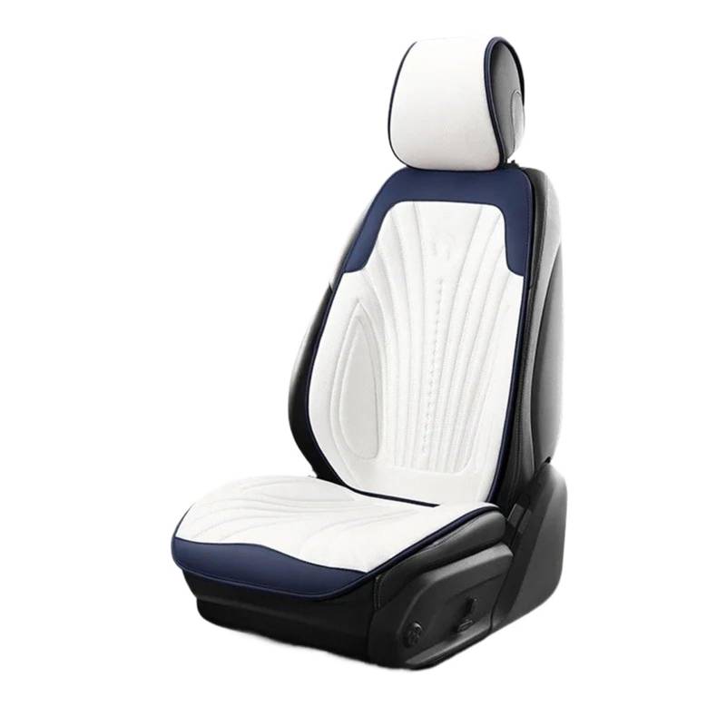 CVZXSDWLL Universal Auto Sitz Abdeckung Vier Saison Auto Atmungsaktive Pad Sitzbezüge Auto Sitze Abdeckung Schutz Autos Zubehör Automobil Innen Schonbezug Autositz(White,Front) von CVZXSDWLL