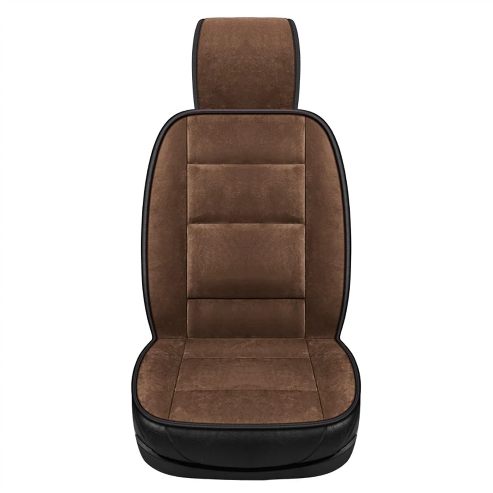 CVZXSDWLL Universal Auto Sitz Sitzkissen Abdeckung Komfortable Warme Automobil Innen Auto Sitz Schutz Pads Universal Auto Matte Schonbezug Autositz(Brown,Front) von CVZXSDWLL