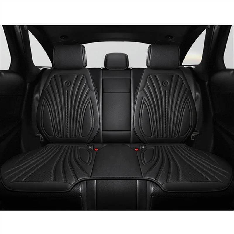 CVZXSDWLL Universal Auto Sitzbezüge Atmungsaktive Sitzkissen Auto Stuhl Matte Schutz Dekoration Vier Jahreszeiten Auto Vorne/hinten Sitz Abdeckung Schonbezug Autositz(Black,1x Rear seat) von CVZXSDWLL