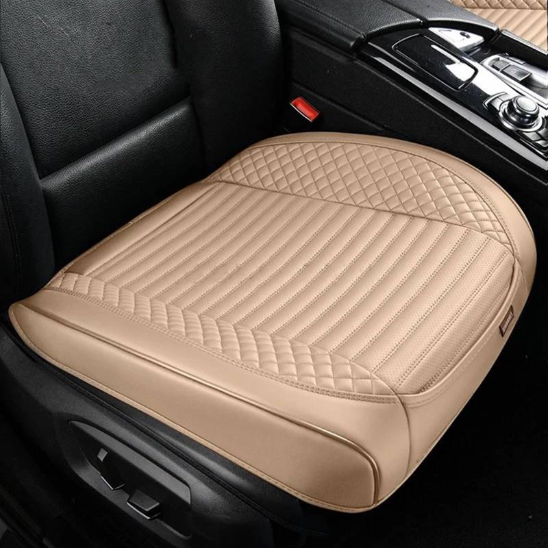 CVZXSDWLL Universal Auto Sitzbezüge Innen Vordersitze Abdeckung Schutz Vier Jahreszeiten Atmungsaktive Autos Sitz Kissen Matte Schonbezug Autositz(Beige) von CVZXSDWLL