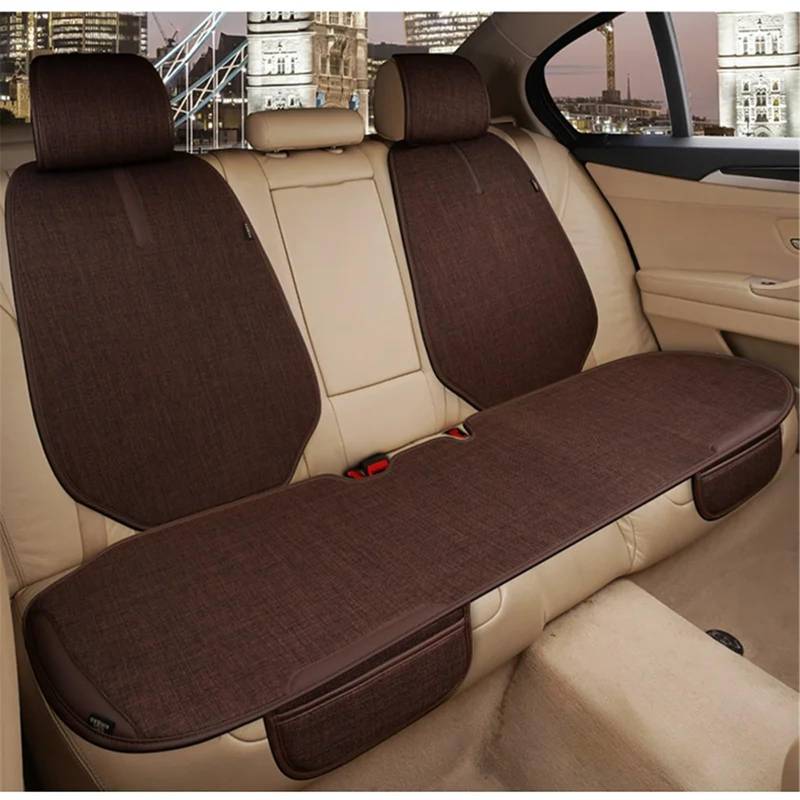 CVZXSDWLL Universal Auto Sitzbezug Kissen Automotive Seat Protector Kissen Auto Sitz Pad Auto Vorne Hinten Sitz Abdeckung Automobil Innen Schonbezug Autositz(Brown,Rear) von CVZXSDWLL