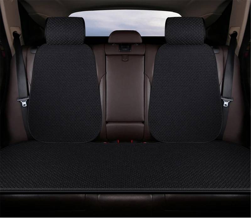 CVZXSDWLL Universal Auto Sitzbezug Vorne Hinten Sitz Schützen Kissen Automobil Sitzkissen Protector Pad Matte Auto Sitz Schutz Pads Schonbezug Autositz(Black,C) von CVZXSDWLL