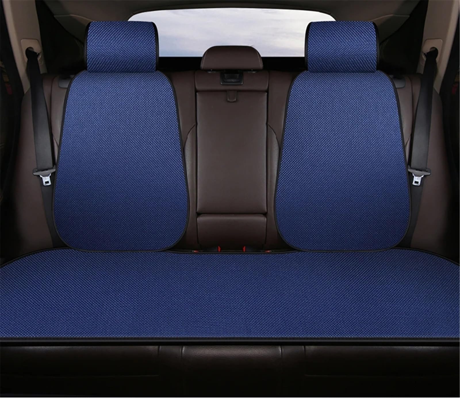 CVZXSDWLL Universal Auto Sitzbezug Vorne Hinten Sitz Schützen Kissen Automobil Sitzkissen Protector Pad Matte Auto Sitz Schutz Pads Schonbezug Autositz(Blue,C) von CVZXSDWLL