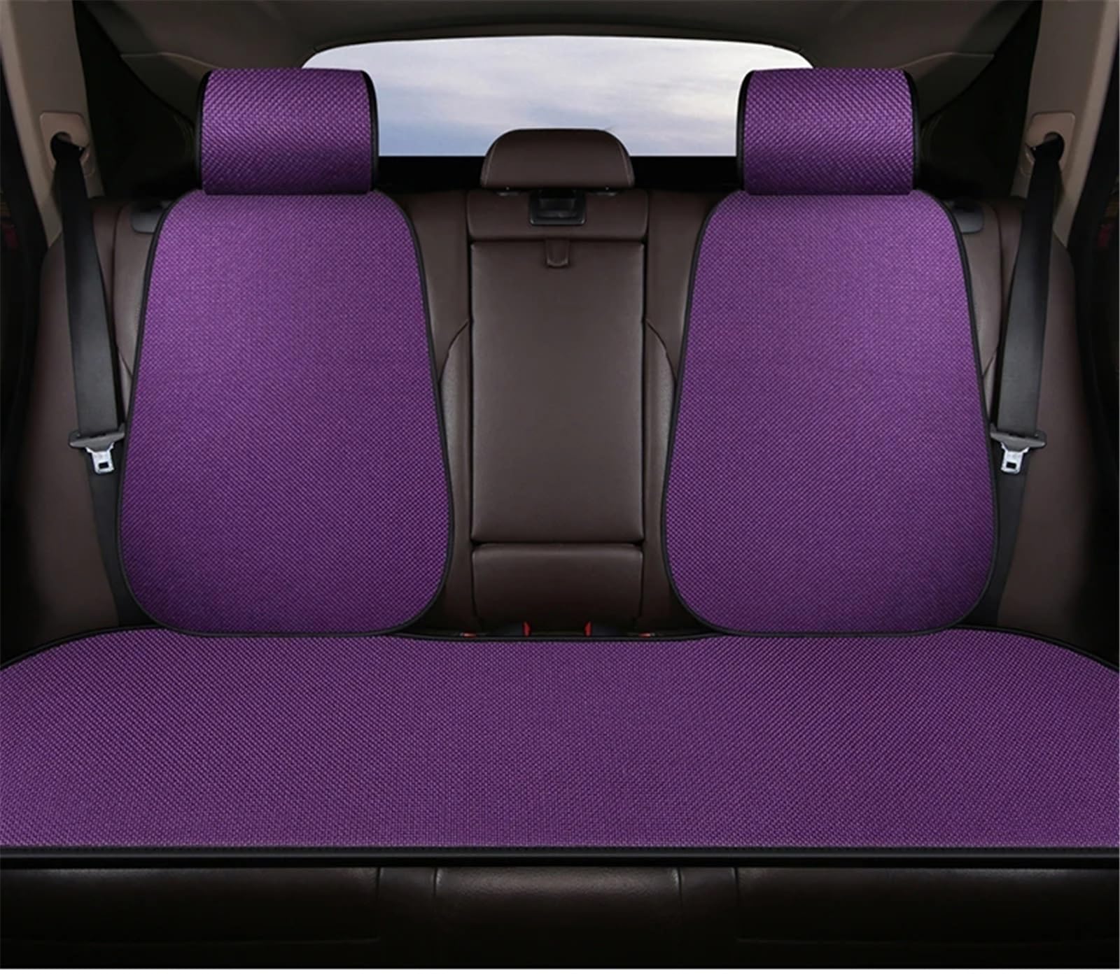 CVZXSDWLL Universal Auto Sitzbezug Vorne Hinten Sitz Schützen Kissen Automobil Sitzkissen Protector Pad Matte Auto Sitz Schutz Pads Schonbezug Autositz(Purple,C) von CVZXSDWLL