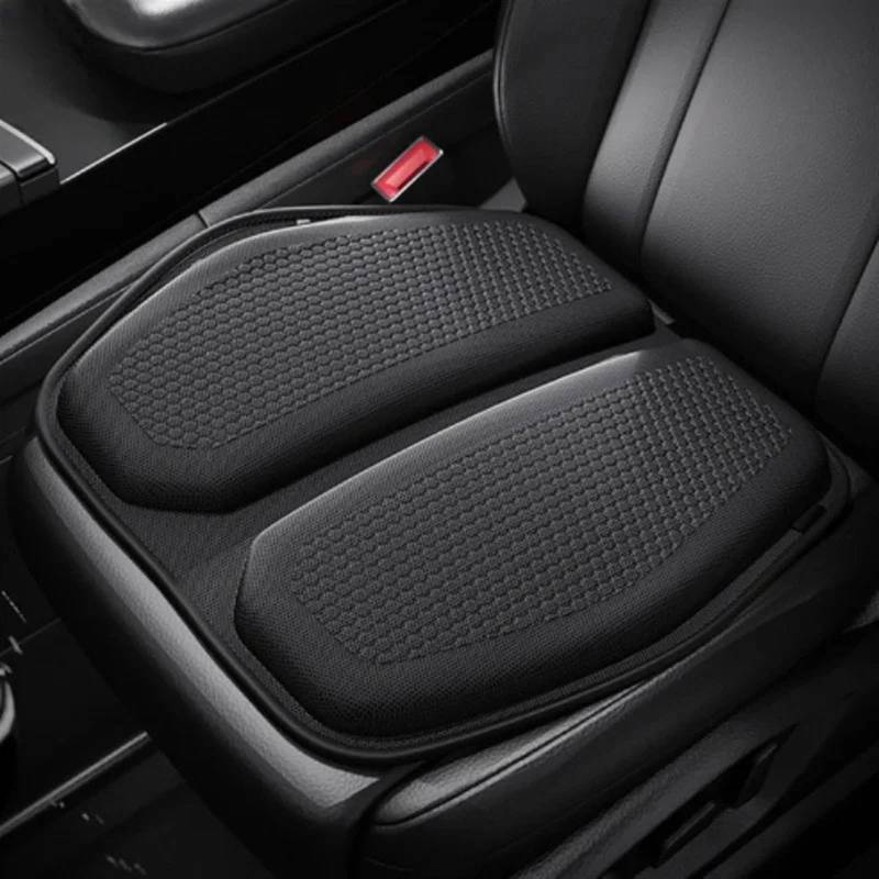 CVZXSDWLL Universal Auto Sitzkissen Atmungsaktive Auto Stuhl Kissen Auto Zubehör Automobil Innen Auto Sitz Schutz Pads Schonbezug Autositz(Black) von CVZXSDWLL