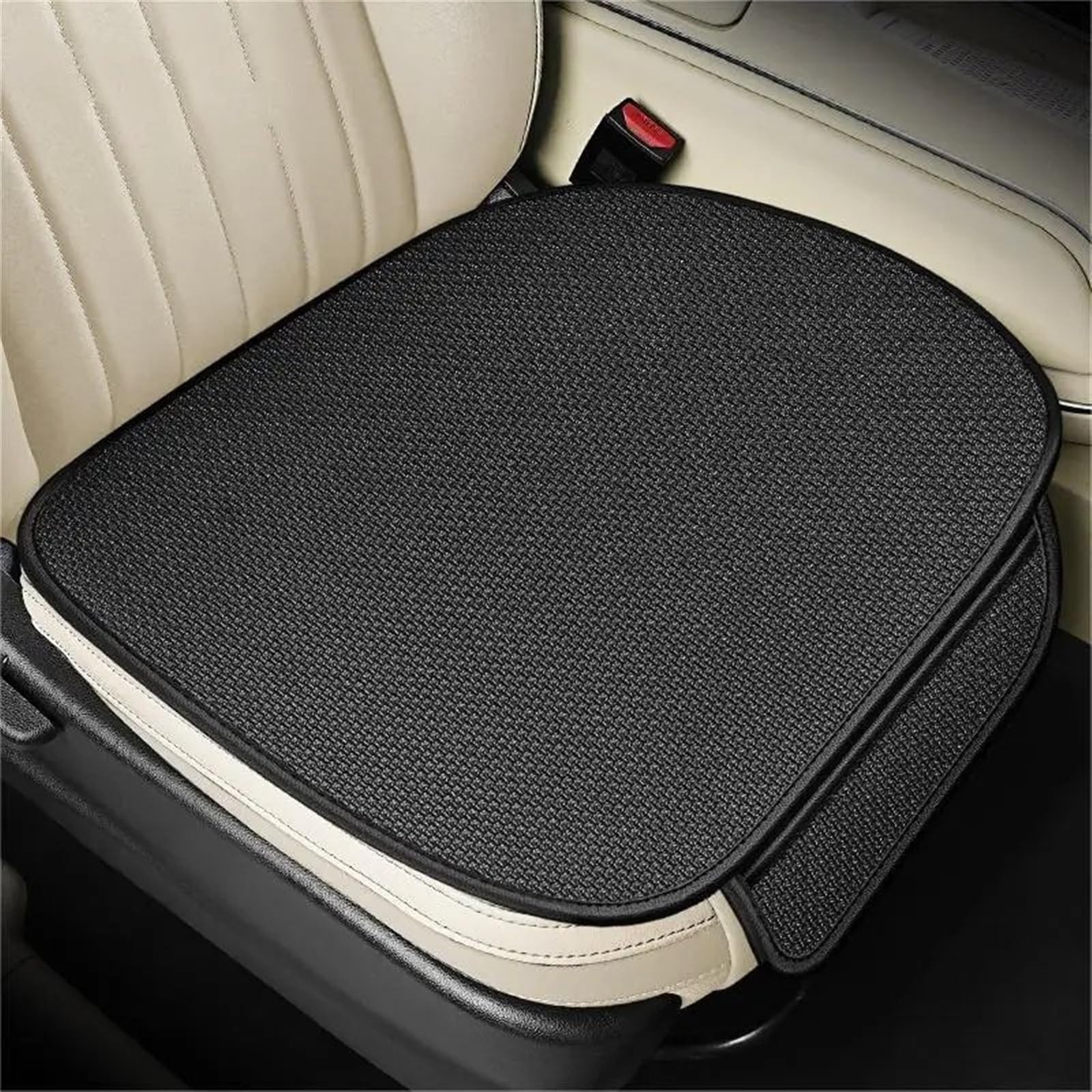 CVZXSDWLL Universal Auto Sitzkissen Atmungsaktive Komfort Sitzbezüge Auto Schutz Innen Zubehör Auto Sitz Schutz Pads Schonbezug Autositz(Black,Front) von CVZXSDWLL