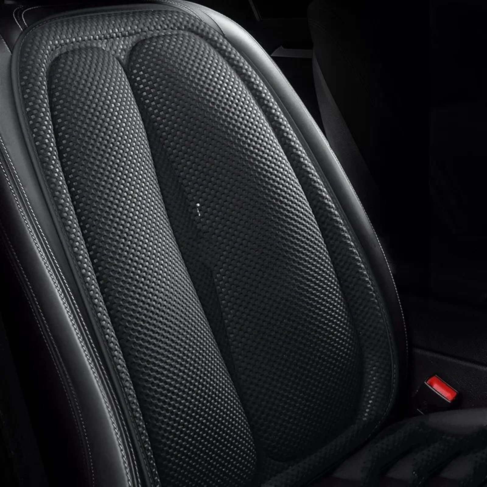 CVZXSDWLL Universal Auto Sitzkissen Konvexes Design Für Wärmeableitung Auto Stuhl Matte Pad Auto Sitz Abdeckung Auto Vorne/hinten Sitz Abdeckung Auto Zubehör Schonbezug Autositz(Black,Backrest pad) von CVZXSDWLL