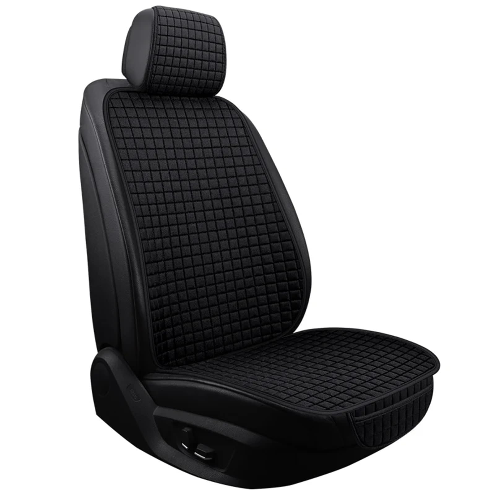 CVZXSDWLL Universal Auto Stuhl Sitzbezüge Kissen Schutz Matte Fahrzeug Liefert Vorne Hinten Pad Atmungsaktive Auto Sitz Schutz Pads Schonbezug Autositz(Black,Front) von CVZXSDWLL