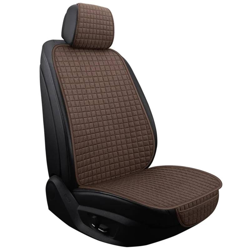 CVZXSDWLL Universal Auto Stuhl Sitzbezüge Kissen Schutz Matte Fahrzeug Liefert Vorne Hinten Pad Atmungsaktive Auto Sitz Schutz Pads Schonbezug Autositz(Brown,Front) von CVZXSDWLL