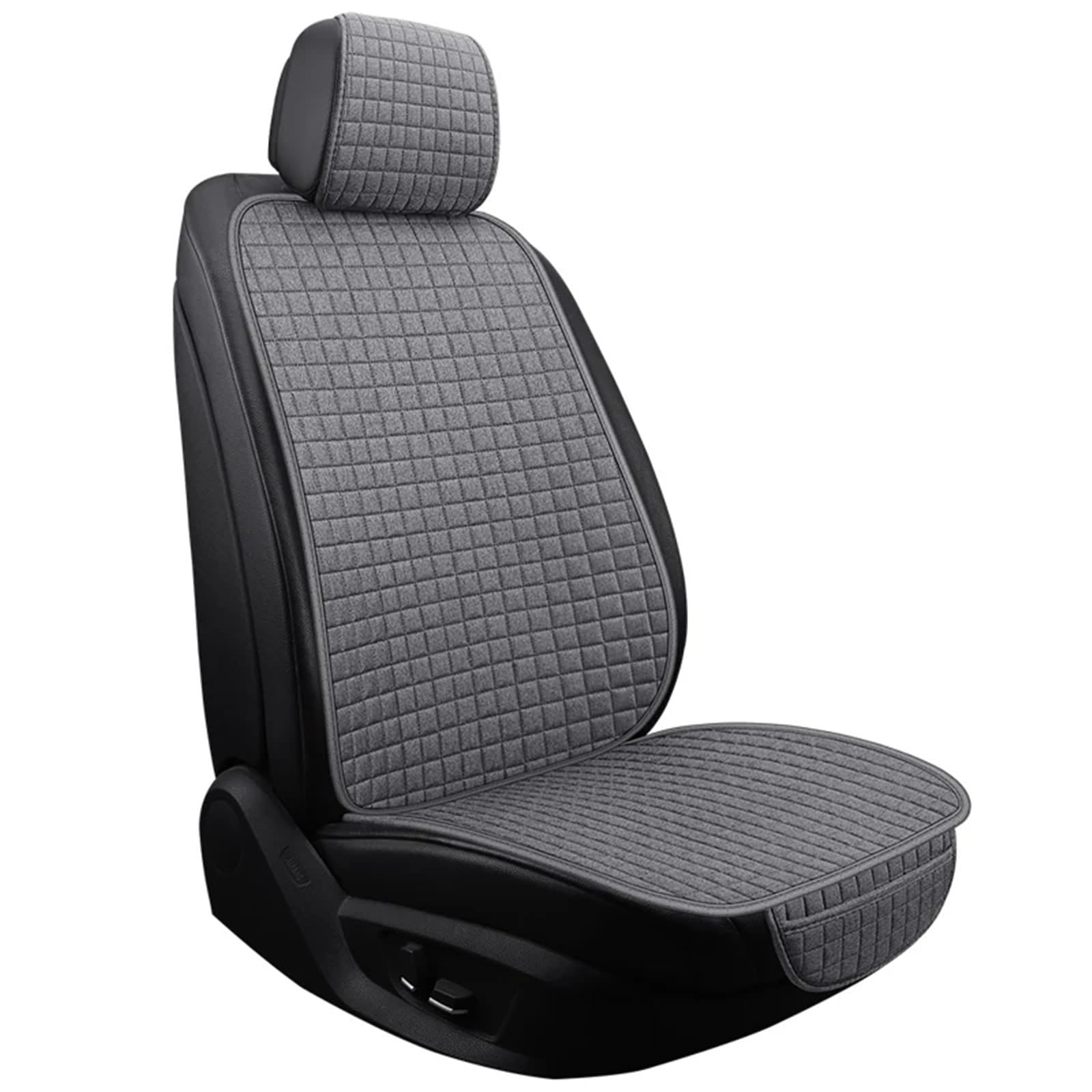 CVZXSDWLL Universal Auto Stuhl Sitzbezüge Kissen Schutz Matte Fahrzeug Liefert Vorne Hinten Pad Atmungsaktive Auto Sitz Schutz Pads Schonbezug Autositz(Gray,Front) von CVZXSDWLL