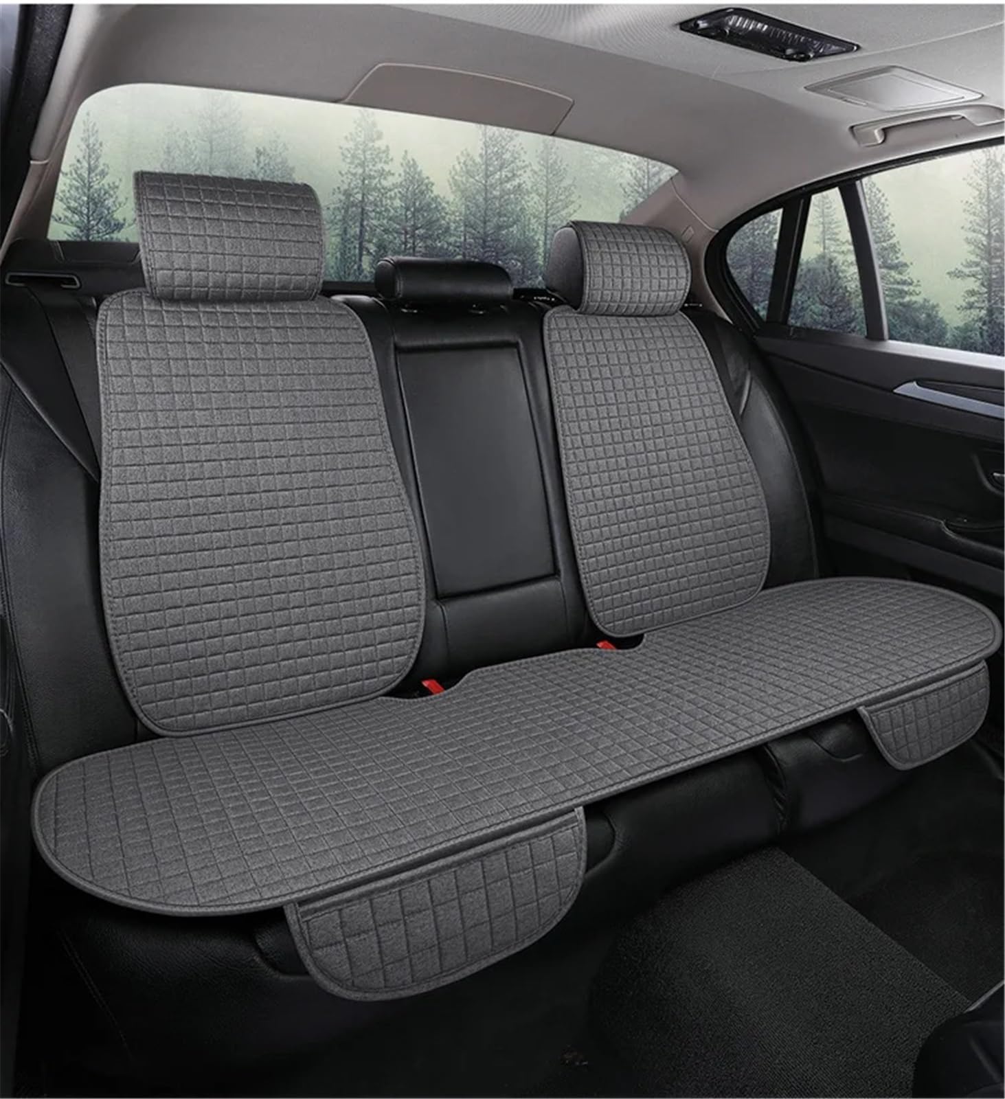 CVZXSDWLL Universal Auto Stuhl Sitzbezüge Kissen Schutz Matte Fahrzeug Liefert Vorne Hinten Pad Atmungsaktive Auto Sitz Schutz Pads Schonbezug Autositz(Gray,Rear) von CVZXSDWLL