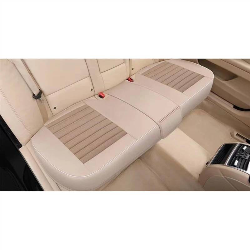 CVZXSDWLL Universal Four Seasons Autositzbezug Kissen Stuhlschutz Atmungsaktive Polsterschutz Sitzbezüge Für Auto Auto Vorder-/Rücksitzbezug Schonbezug Autositz(Beige,Rear) von CVZXSDWLL