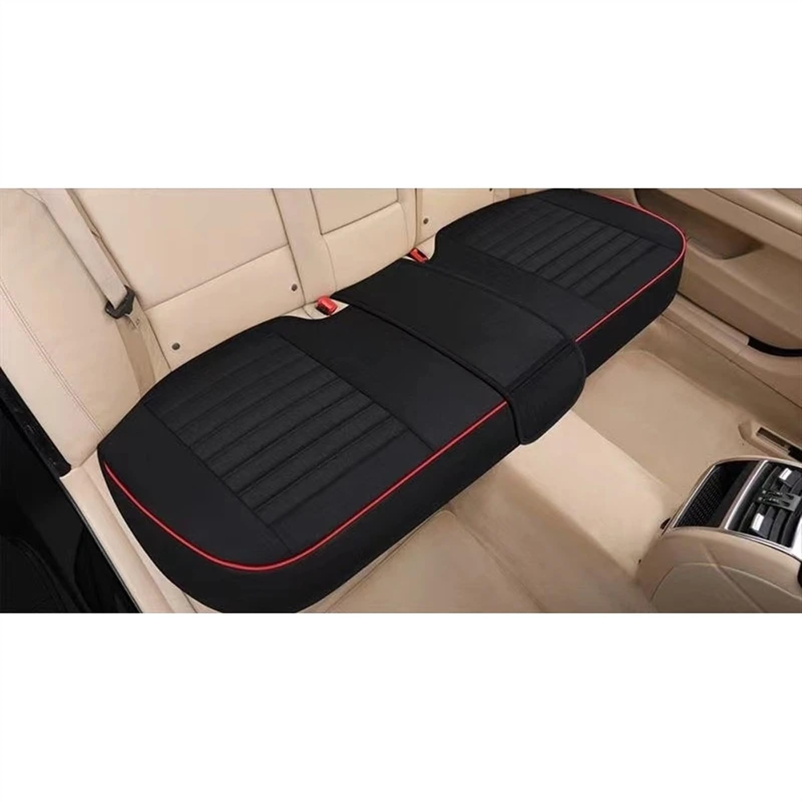 CVZXSDWLL Universal Four Seasons Autositzbezug Kissen Stuhlschutz Atmungsaktive Polsterschutz Sitzbezüge Für Auto Auto Vorder-/Rücksitzbezug Schonbezug Autositz(Black,Rear) von CVZXSDWLL