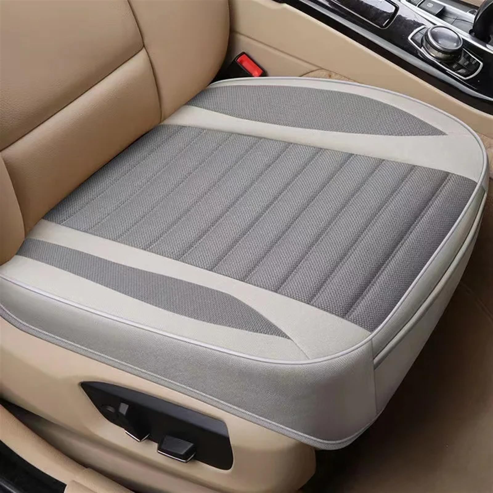 CVZXSDWLL Universal Four Seasons Autositzbezug Kissen Stuhlschutz Atmungsaktive Polsterschutz Sitzbezüge Für Auto Auto Vorder-/Rücksitzbezug Schonbezug Autositz(Gray,Front) von CVZXSDWLL