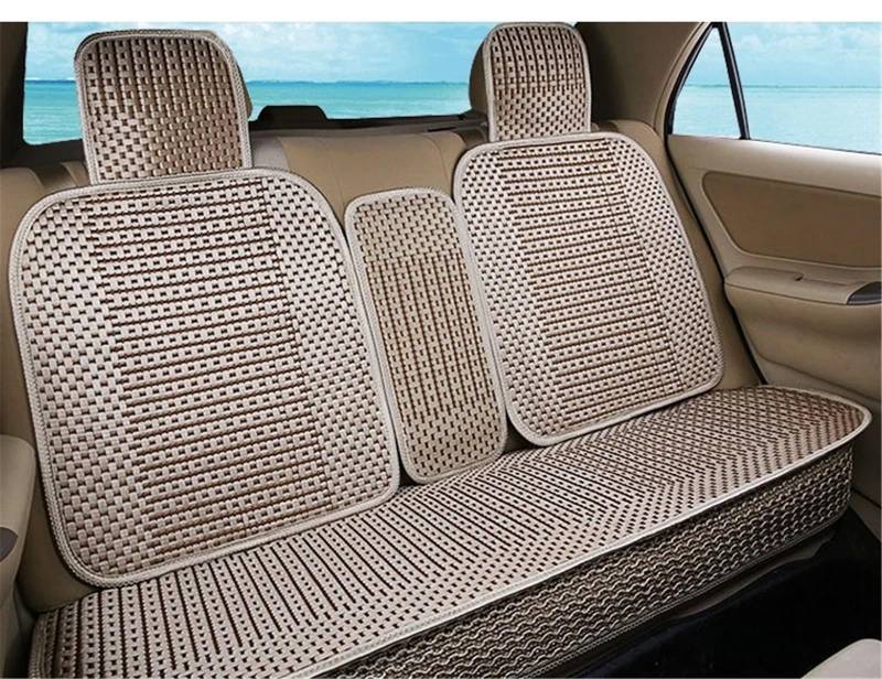 CVZXSDWLL Universal Full Protect Auto Sitzbezug Kissen Automobil Sitz Pad Alle Jahreszeiten Automobil Innen Auto Sitz Schutz Pads Schonbezug Autositz(Brown,Rear) von CVZXSDWLL