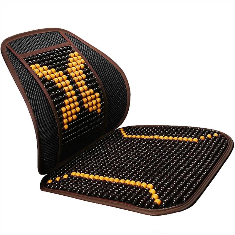 CVZXSDWLL Universal Holz Auto Sitzbezug Aus Bambus Kissen Sets Cushio Automobil Innen Auto Sitz Schutz Pads Auto Sitzkissen Schonbezug Autositz(Yellow,C) von CVZXSDWLL