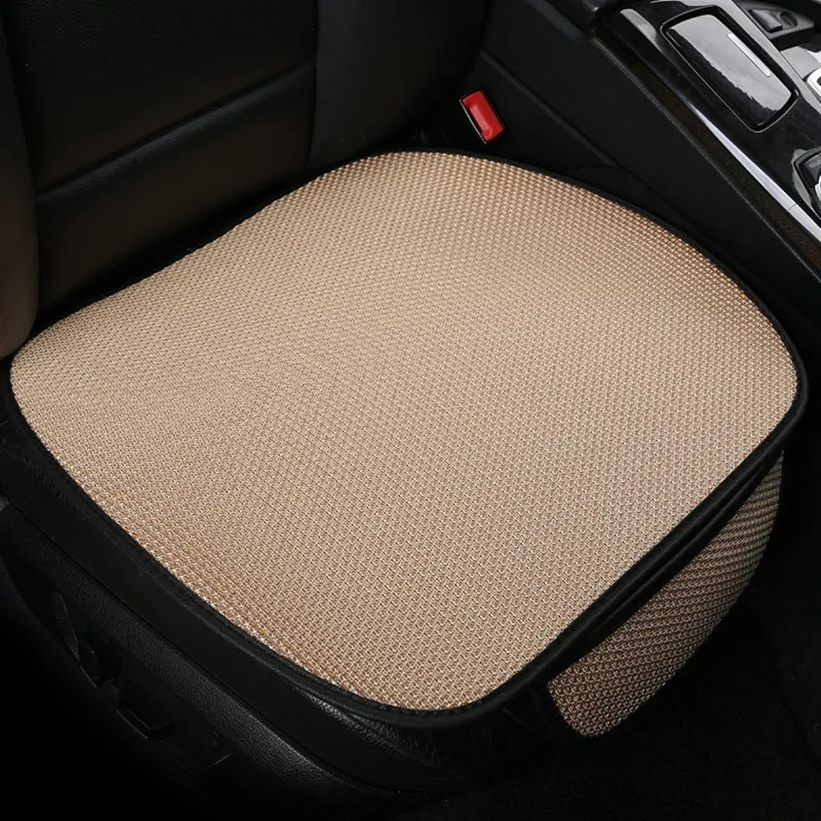 CVZXSDWLL Universal Kissen Schutz Pad Front Pad Für Fit Die Meisten Autos Auto Sitz Abdeckung Atmungsaktive Vier Jahreszeiten Autos Abdeckungen Automobil Innen Schonbezug Autositz(Beige) von CVZXSDWLL