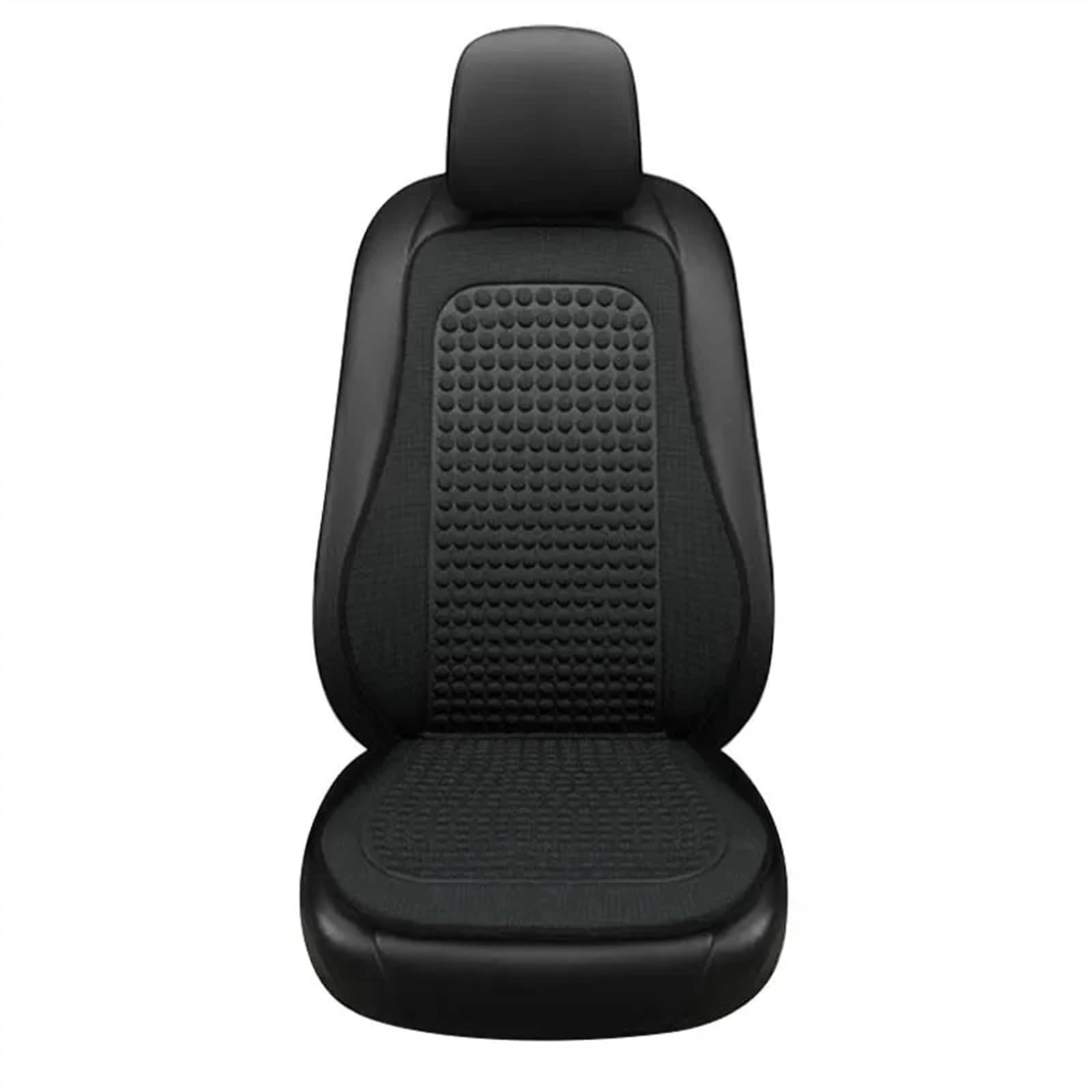 CVZXSDWLL Universal Sitzkissen Atmungsaktive Autositzbezüge Bump Massage Autos Sitzbezug Universal Seat Protector Pad Auto Kissen Schutz Matte Schonbezug Autositz(Black,Single Front with backrest) von CVZXSDWLL