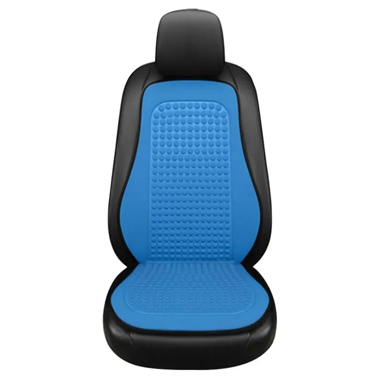 CVZXSDWLL Universal Sitzkissen Atmungsaktive Autositzbezüge Bump Massage Autos Sitzbezug Universal Seat Protector Pad Auto Kissen Schutz Matte Schonbezug Autositz(Blue,Single Front with backrest) von CVZXSDWLL