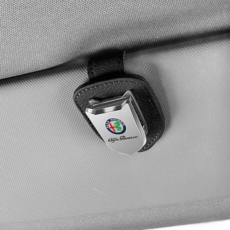 Brillenhalter für Auto Sonnenblende für Alfa Romeo Stelvio 2022-, Magnetischer Brillenhalter Fürs Auto Auto-Innenausstattung,D von CWBFC