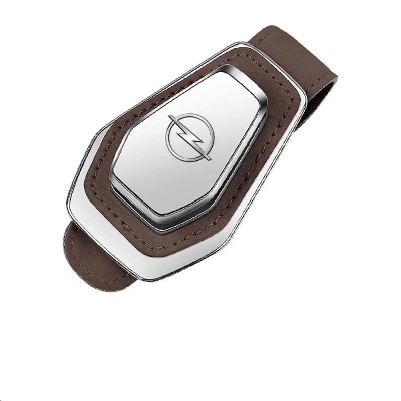 CWBFC Brillenhalter für Auto Sonnenblende für Opel Adam, Magnetischer Brillenhalter Fürs Auto Auto-Innenausstattung,Brown von CWBFC