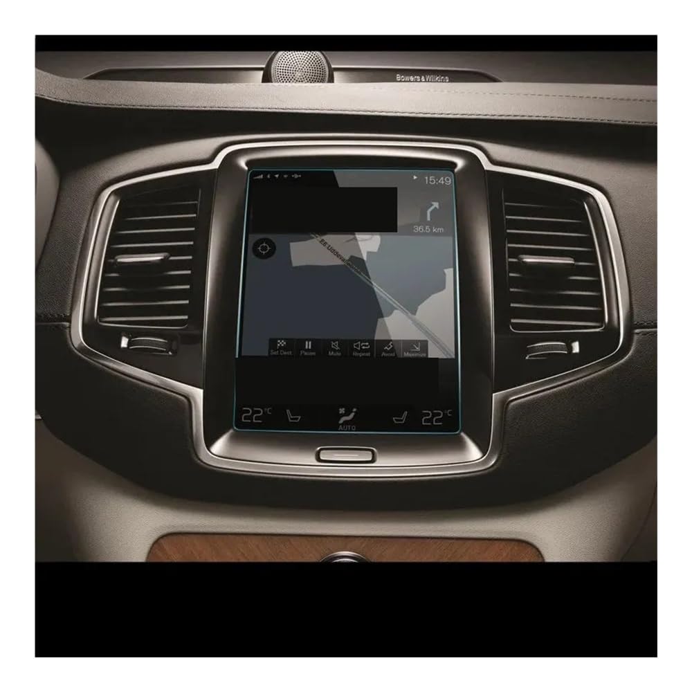 Displayschutzfolie Auto Navi Folie 8,7 Zoll Für Volvo Für V90 XC90 S90 XC60 Auto GPS Navigation Screen Protector Center Touch Gehärtetem Glas Film von CWDQYNLG