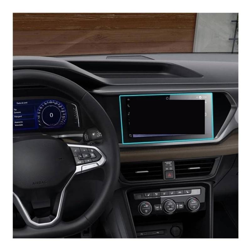 Displayschutzfolie Auto Navi Folie Displayschutzfolie Aus Gehärtetem Glas Für Taos Für T-Cross 10,1 Zoll, Auto-GPS-Navigation, Innenzubehör von CWDQYNLG