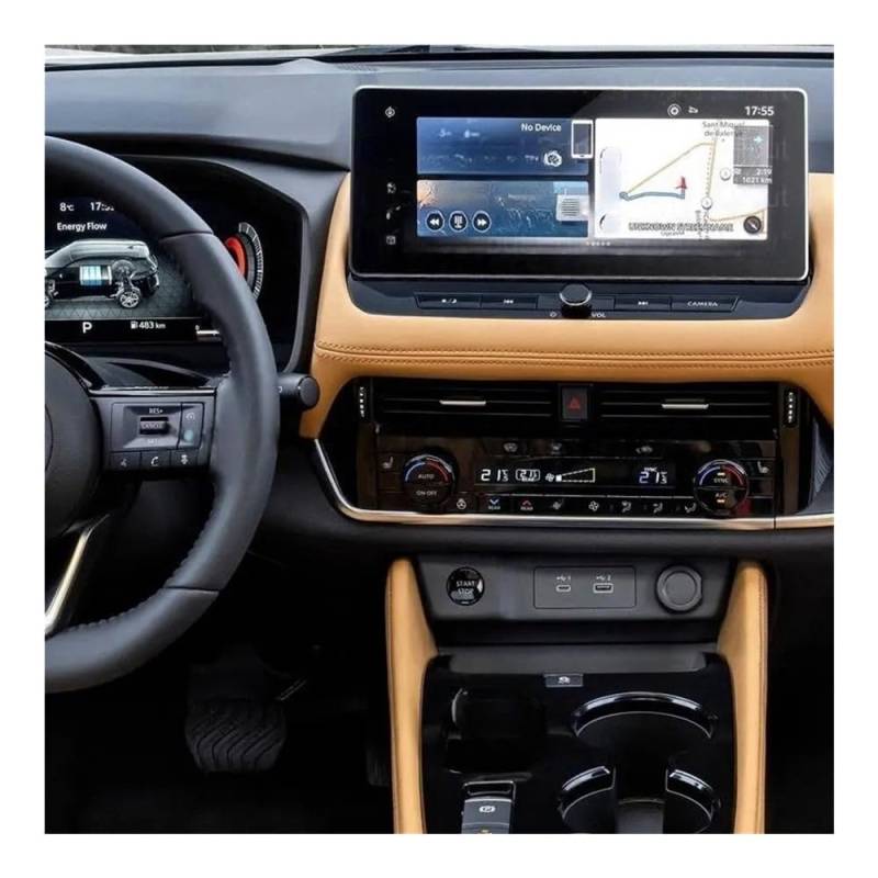 Displayschutzfolie Auto Navi Folie Displayschutzfolie Aus Gehärtetem Glas Für X-Trail 2023 12,3 Zoll Auto-Infotainment-Radio GPS-Navigation Innen von CWDQYNLG