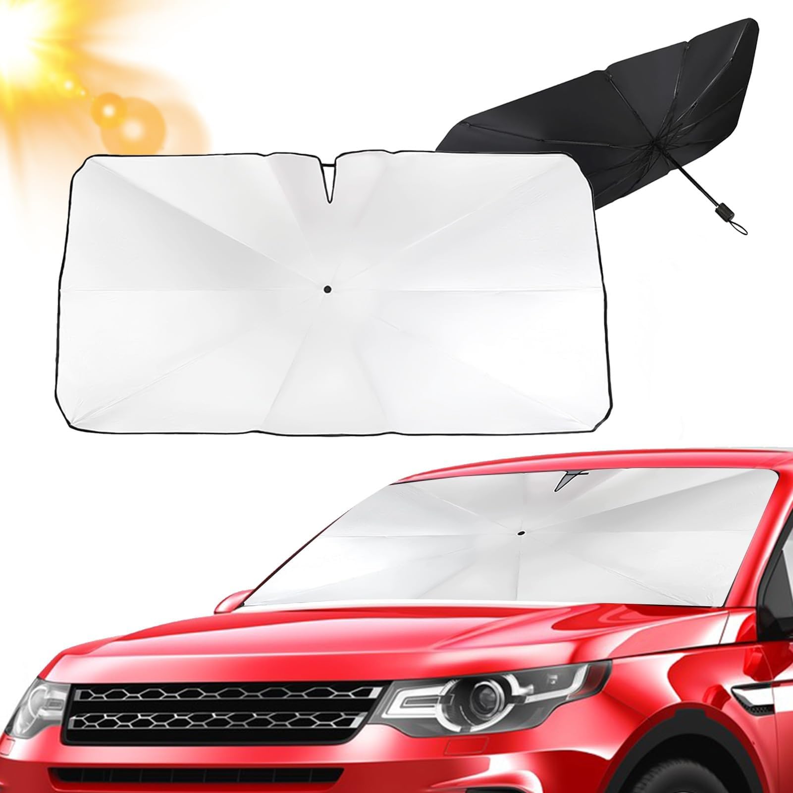 Sonnenschirm Auto Frontscheibe für Opel Zafira Tourer C 2011-2016, Sonnenschutz Schirm Auto Faltbarer Sonnenschirm für Auto Faltbar Auto Sonnenschirm,M(65CM-125CM) von CWMBL