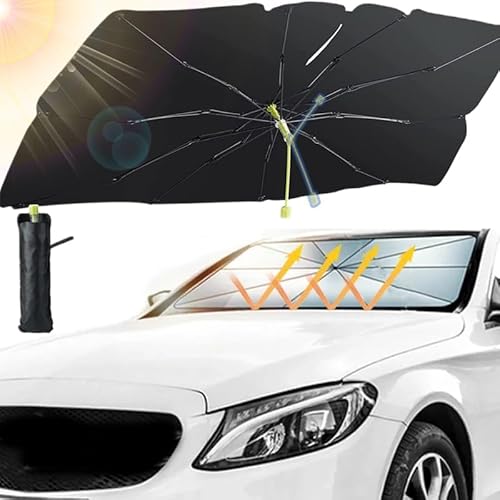 Sonnenschutz Auto Frontscheibe für Mercedes Benz C-Klasse W206 2021-2023,Auto-Sonnenschirm Windschutzscheibe Sonnenschirm 360° Drehbar Faltbar Auto Sonnenschutz Sonnenschutz Frontscheibe von CWMBM