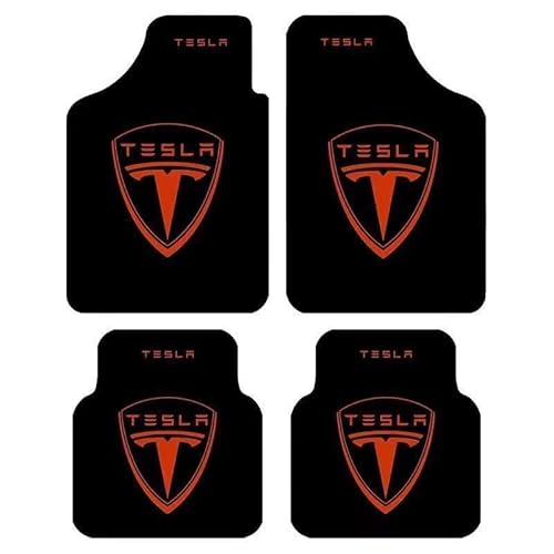 Automatten Individuelle Teppich-Fußmatten für Tesla Model S 2012-2021, rutschfest Wasserdicht Allwetterschutz Automatten-Set für Vorne und Hinten Zubehör von CWMFLI