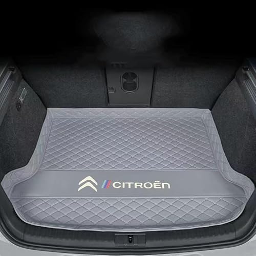 Auto Leder Kofferraummatten für Citroen C-Zero 2009-2020,Kofferraummatten Kofferraum Schutzmatte Kofferraumwanne Trunk Mat Kofferraum Schutz Schutzmatten ZubehöR Kofferraumwanne Zubehör von CWMLB