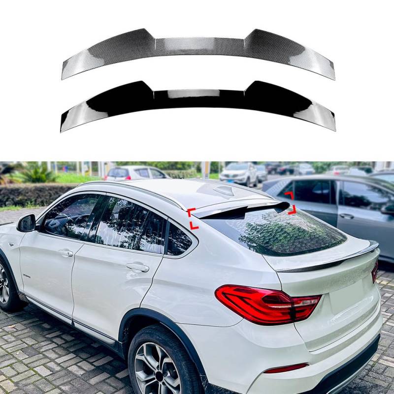 Auto Heckflügel für BMW X4 F26 2014-2018, Auto Spoiler Wing ABS Heckspoiler Lippe Heckflügel Lippe Dachspoilerflügel Auto Schwanz Spoiler Flügel,Carbon Fiber Look von CWMMKL