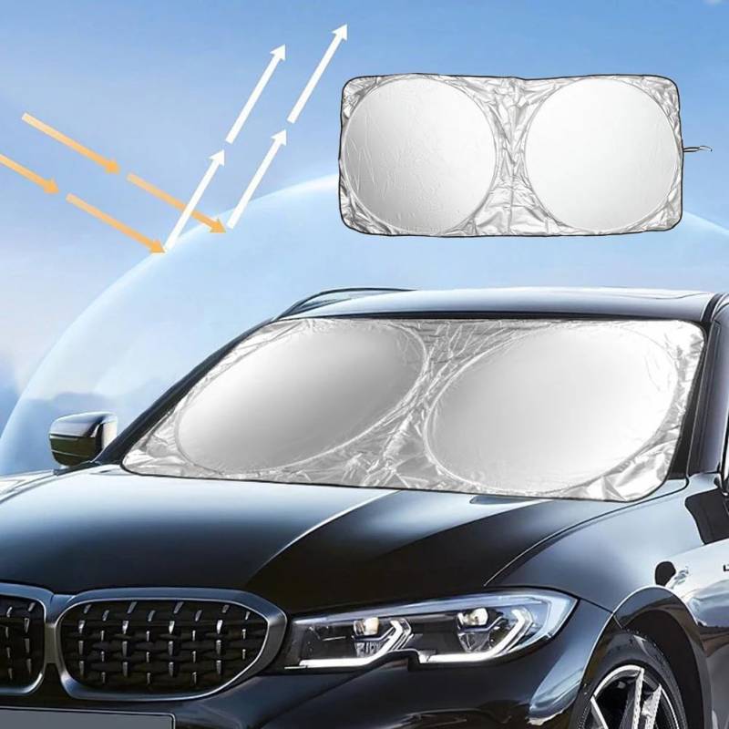 Sonnenschutz Auto Frontscheibe für BMW 4 Series Gran Coupe (F36) 2017-2021, Auto Windschutzscheibe Sonnenblende Sonnenschutz für Auto Fenster UV-Schutz,150×70cm von CWMMKL