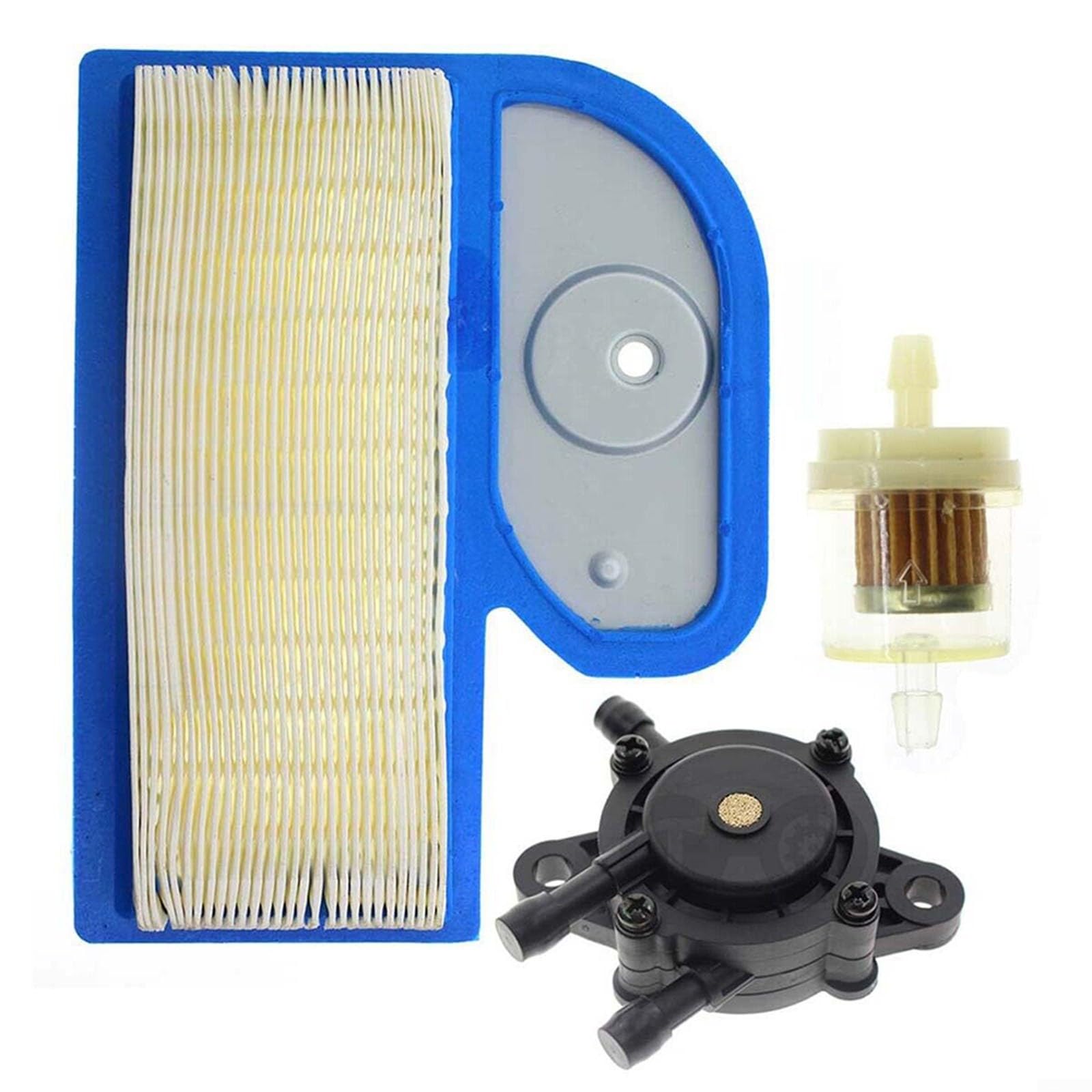 Rasenmäher-Luftfilter und Kraftstoffpumpe, Luftfilter-Reinigungsset, Rasenmäher-Luftfilter-Kits, Ersatz-Set, kompatibel mit Motorteilen von CWOQOCW