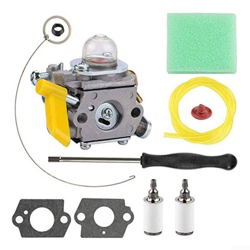 Vergaser-Set, umfassendes Ersatz-Vergaser-Kit für 308054043 26cc 30cc BC30 CS30 Rasenmäher Motoren Rasentrimmer Gebläse-Set von CWOQOCW