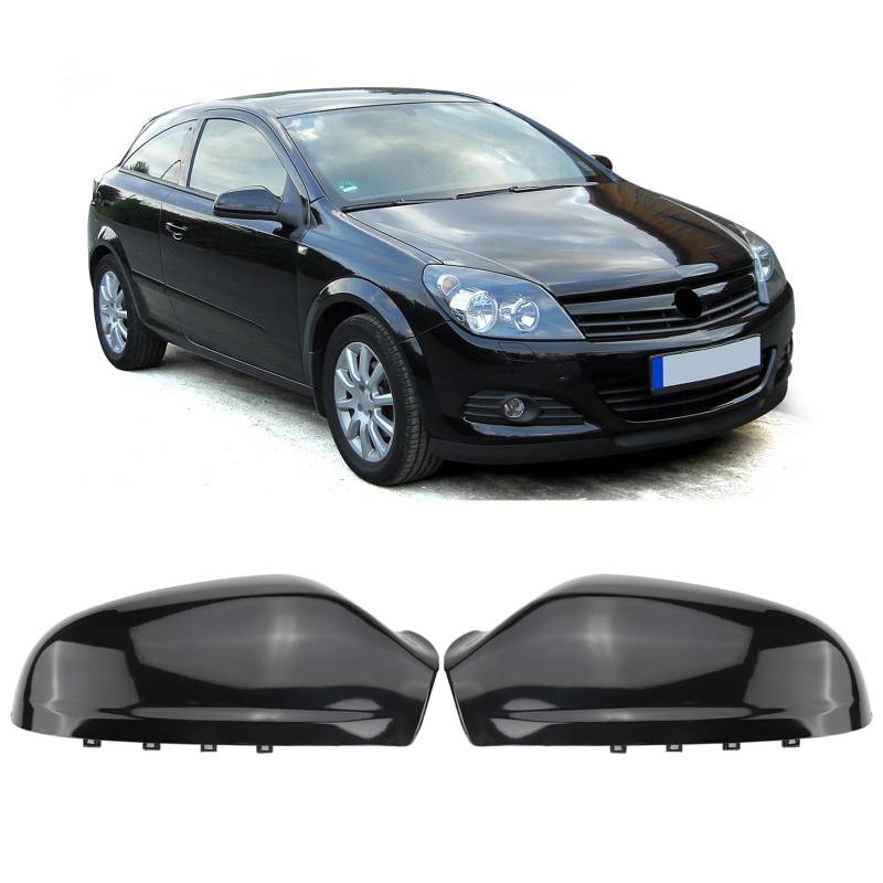 1 Paar Auto-Außenspiegel-Abdeckungen für Opel Vauxhall Astra H MK5 2004 2005 2006 2007 2008 2009, Auto-Rückspiegelgehäuse-Abdeckung Autotür-Rückspiegelabdeckung Ersatzteile, Autoteile von CWYLF