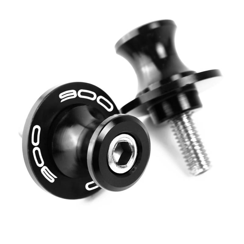 CXEPI 2 Stücke Bobbins Motorrad Prismabuchsen M8 Aluminium Schwingenadapter Schwarz Schwenkarmspule Ständeraufnahme Schwingenschutz für Z900 Z900RS Z900SE von CXEPI