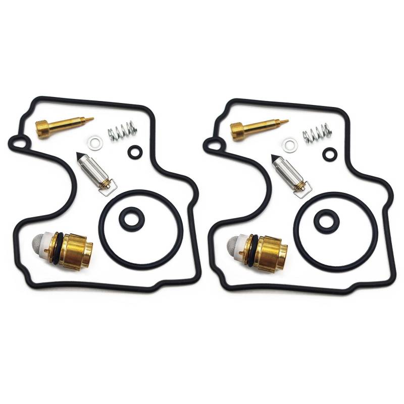 Motorrad-Motorvergaserreparatursatz, schwimmende Nadelsitzteile für Suzuki SV650/S/SU/U 1999–2002 SV 650 S SU U U (2 Sets) von CXQC