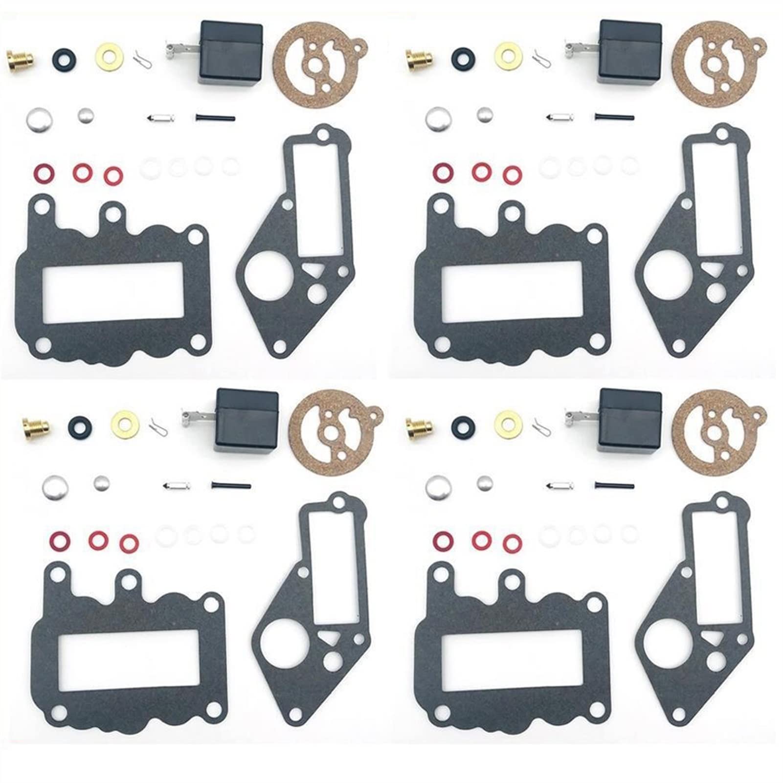 Vergaser-Reparatursatz für Außenbordmotor 9,5 PS 1964–1973 382048 379154 BRP OMC Rebuild Ersatzdichtungen (4 Stück) von CXQC