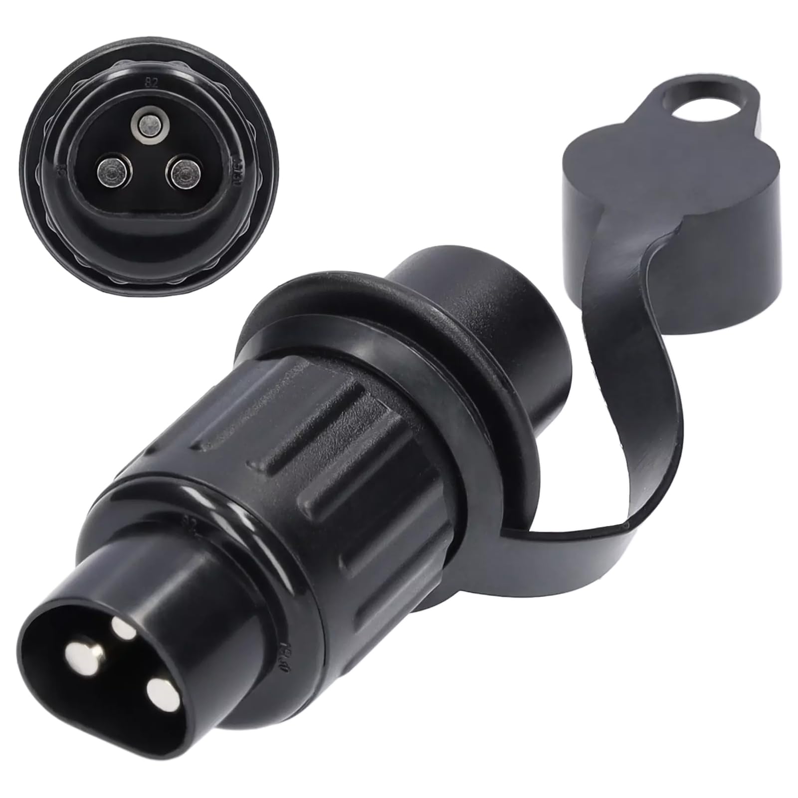 CXTM 3 Poliger Stecker, Anhänger Adapter 3 Poliger Stecker 12v Traktor,3-poliger Traktorstecker Nach DIN 9680 Genormt, Universal Anhänger/Traktor/PKW 3 Poliger Anhänger Stecker von CXTM