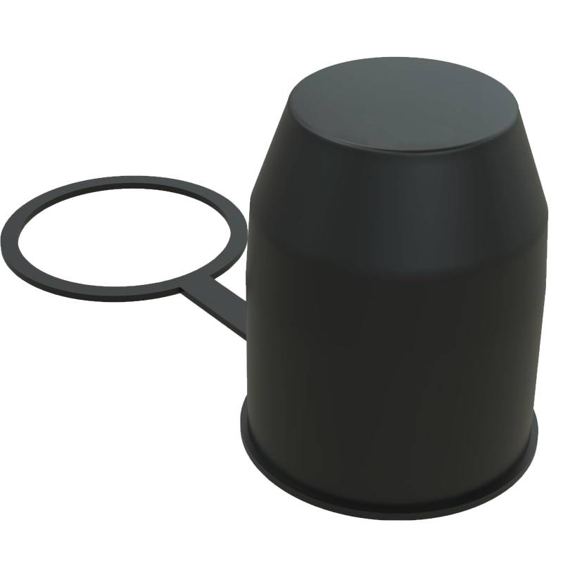 CXTM Anhängerkupplung Schutzkappe mit Sicherungsring Abdeckkappe mit Schlaufe für Auto Kugelkopf-Kupplung Kugelschutzkappe schwarz(Ball Cover with Hook) von CXTM