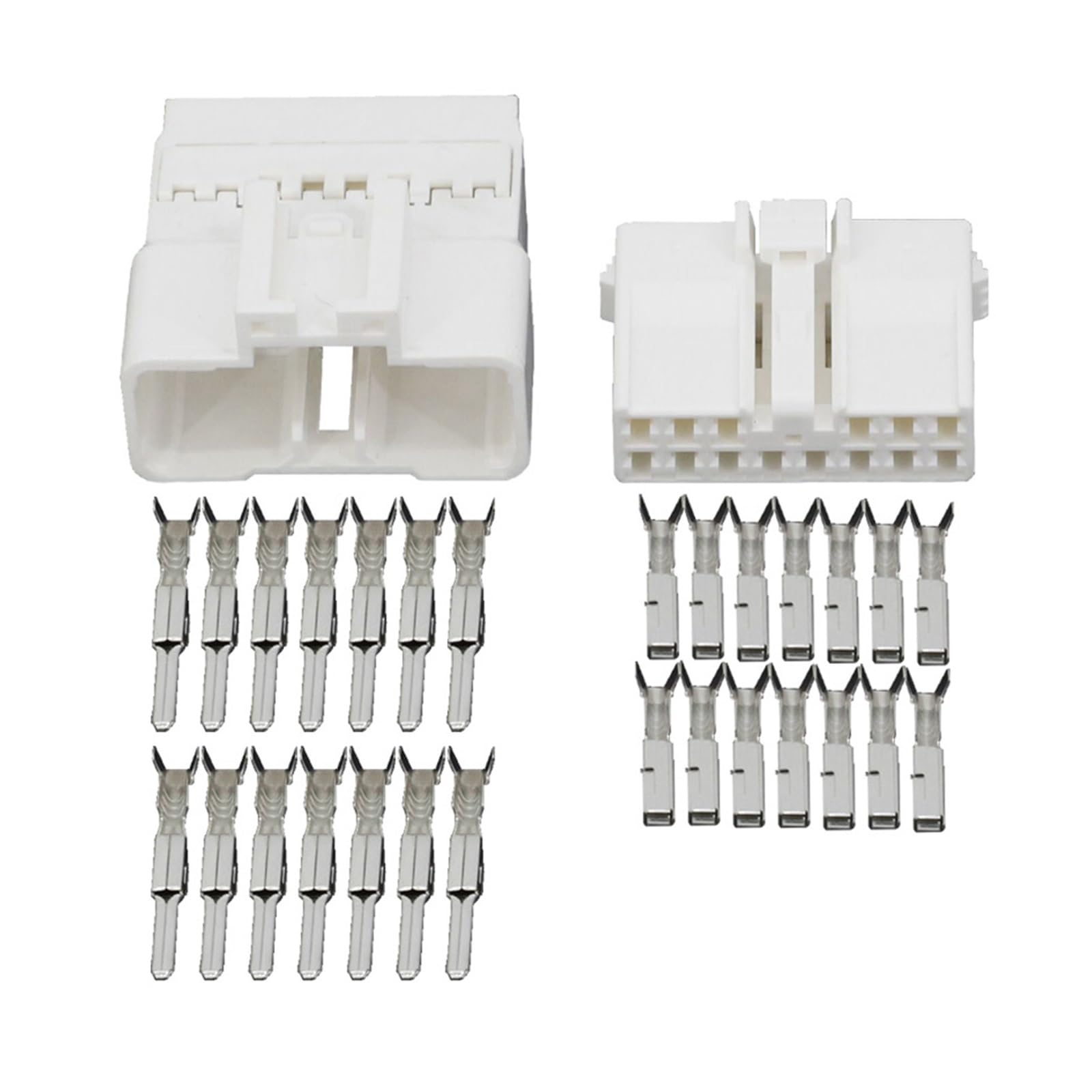 CXVFY 14 Pin Automotive Anschlüsse Weiß Männlichen/Weiblichen Auto Stecker mit Terminal DJ7142-2,2-11/21 14P(Male and Female Plug,5 Sets) von CXVFY