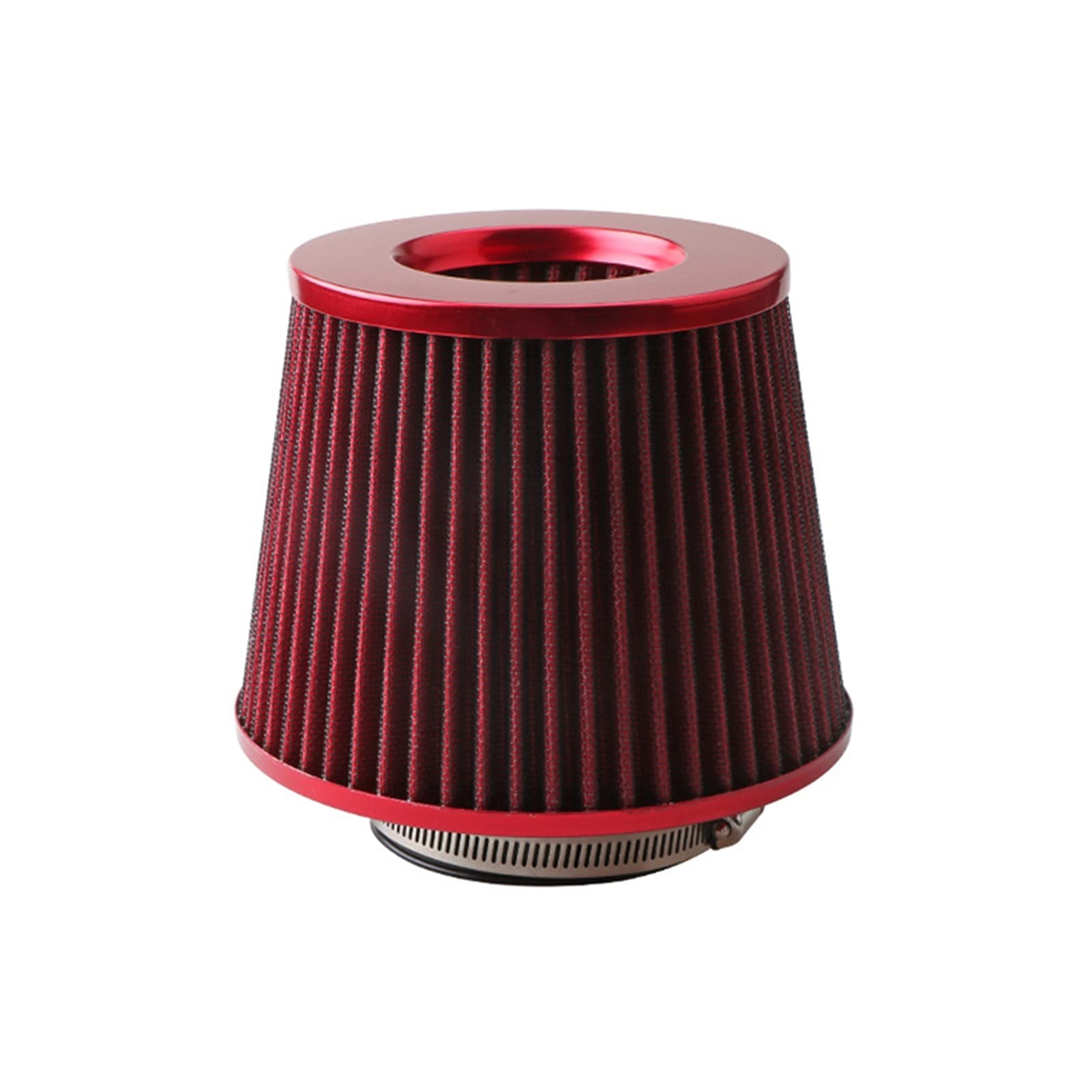 CXVFY 76mm Auto Luftfiltereinlass Einlass Rundkegel High Flow Gaze Mesh Filter Mushroom Head AirFilter Modifikation Auto Accessorie(Rosso) von CXVFY