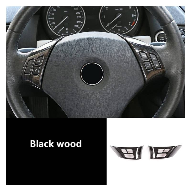 CXVFY Auto-Styling-Kohlefaser-Lenkrad-Tasten-Tasten-Dekorationsabdeckung Trim-Aufkleber/Für / E90 X1 E84 2010-13 Rabatt-Zubehör(Black wood) von CXVFY