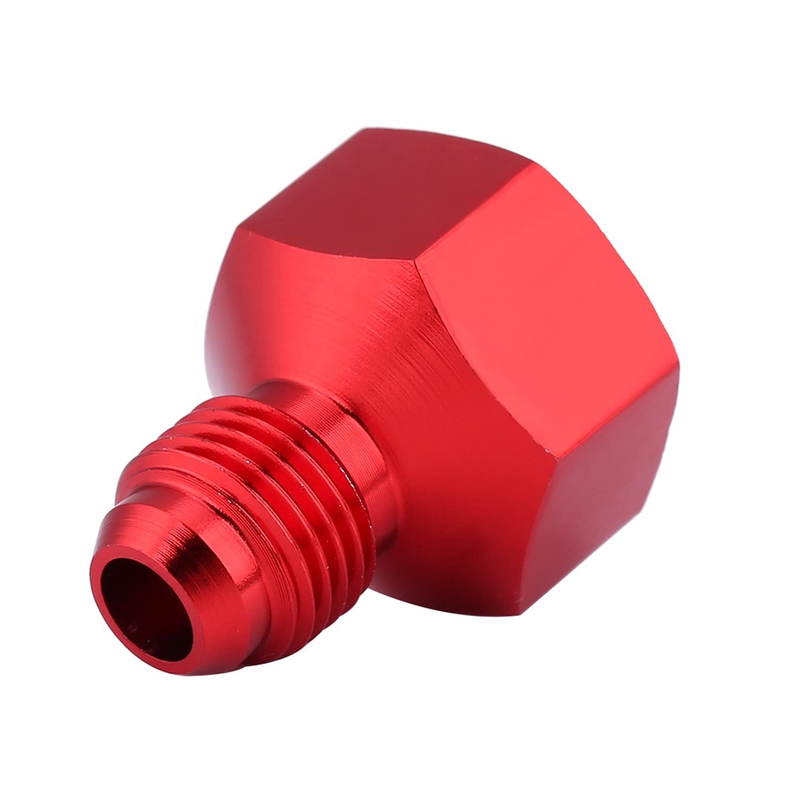 CXVFY Buchse AN10 auf AN6 Stecker Expander Reduzierstück Druckadapter Schlauchverschraubung gerader Ölkühler-Adapter (schwarz/rot) (Rosso) von CXVFY