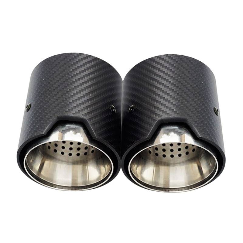 1 paar Carbon Faser Auspuff Endrohr Schalldämpfer Spitze Kompatibel for BMW M2 F87 M3 F80 M4 F82 F83 M5 f10 M6 F12 F13 X5M X6M(1-60mm) von CXYLOVELG